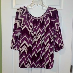 NWT purple chevron charming Charlie shirt